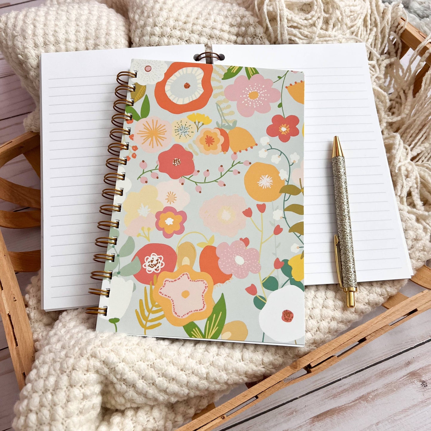 Abstract Flowers Notebook
