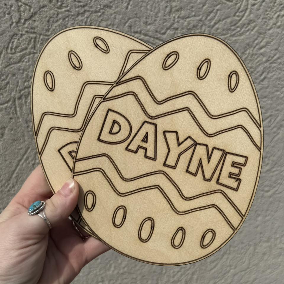 Paintable Wooden Egg