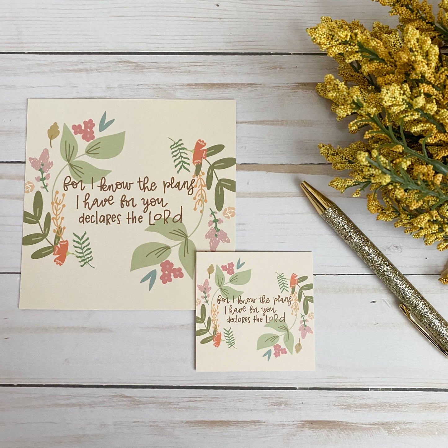 Scripture Cards | Jeremiah 29:11 | Prayer Cards | Bible card