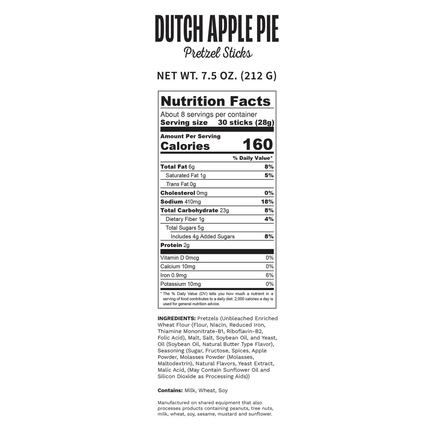 Pop Daddy – Dutch Apple Pie Seasoned Pretzels 7.5oz