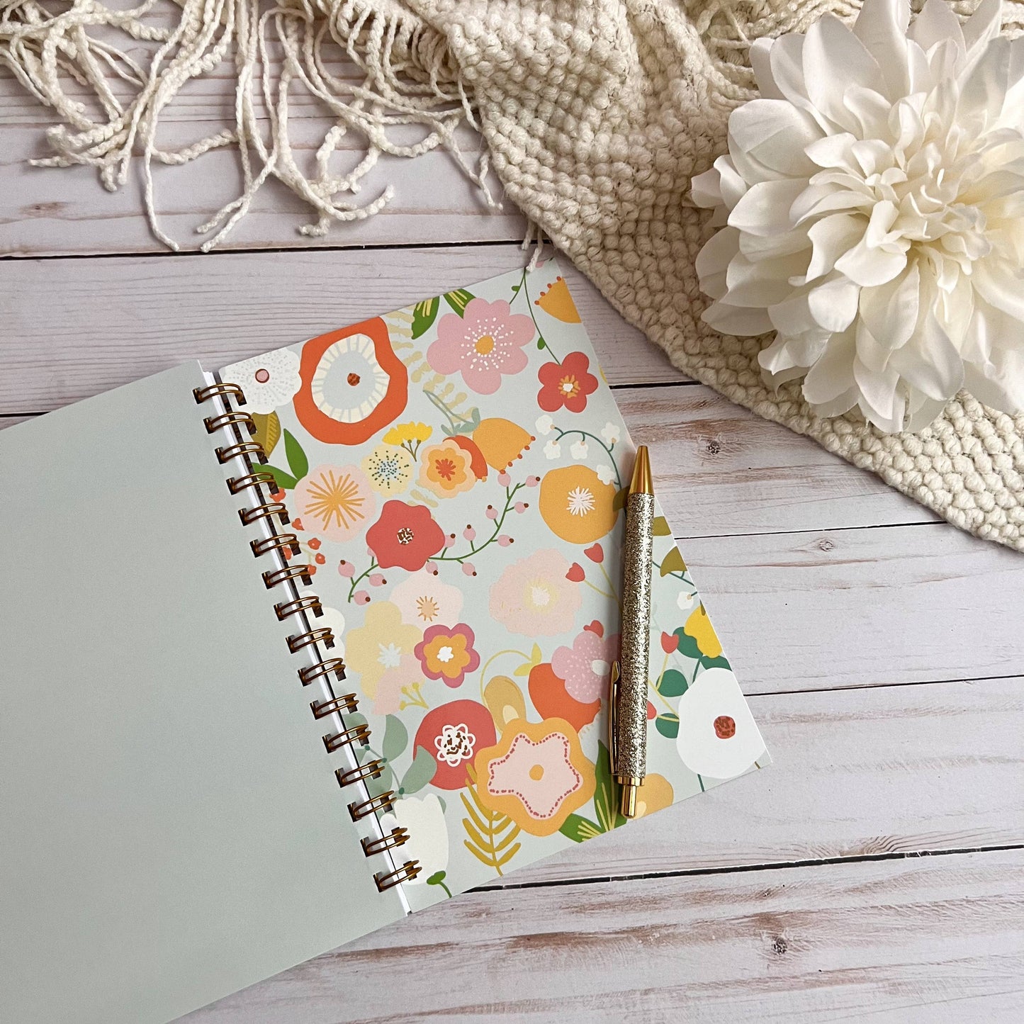 Abstract Flowers Notebook
