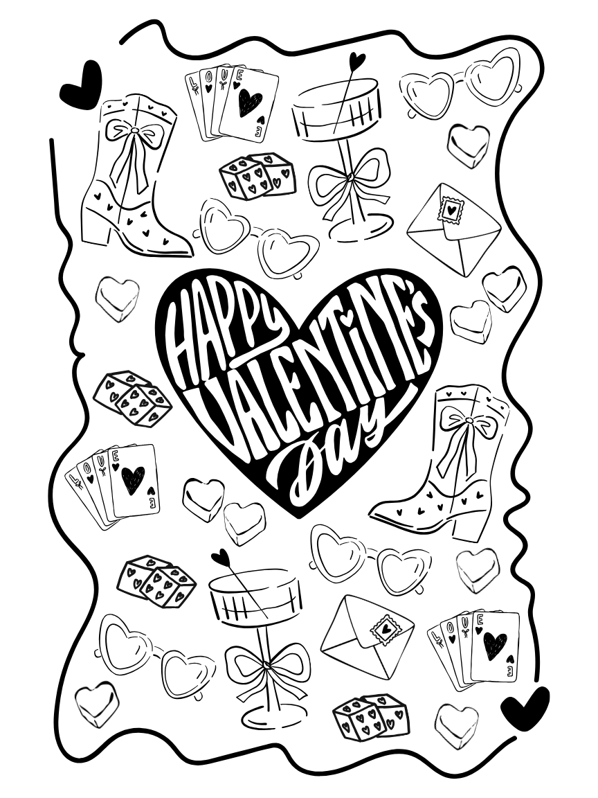 18x24 Valentines Day Coloring Page