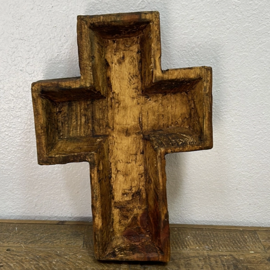 Wooden Bowl - Large Cross